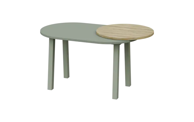 RGY 12 L konferenční stolek, levý, masivní dřevěná podnož, deska 18 mm, 500x1020x625, vodní